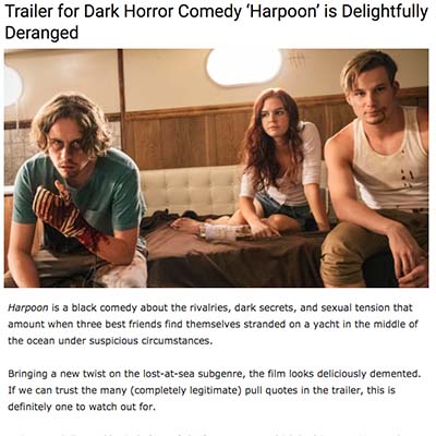 Trailer for Dark Horror Comedy ‘Harpoon’ is Delightfully Deranged